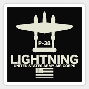 P-38 Lightning (Small logo) Magnet